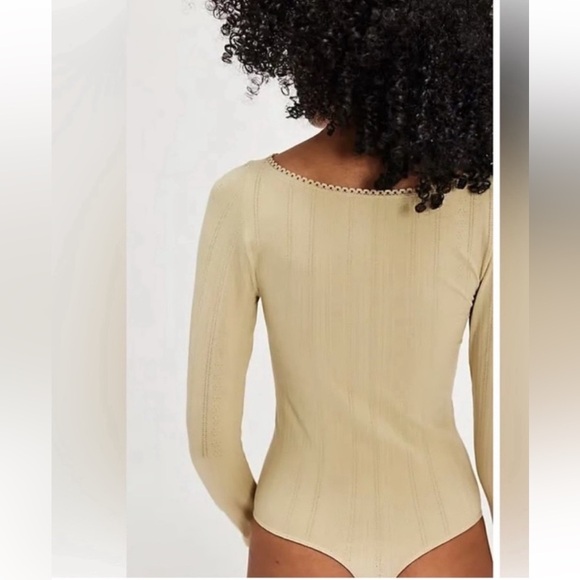 NWOT Free People Playing Favorites Bodysuit in Tan Size XS/S FP Intimately - Picture 2 of 7